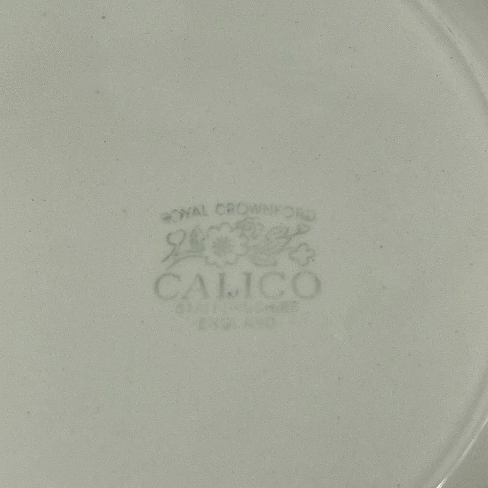 Vintage Crownford Staffordshire Blue Calico 10.5